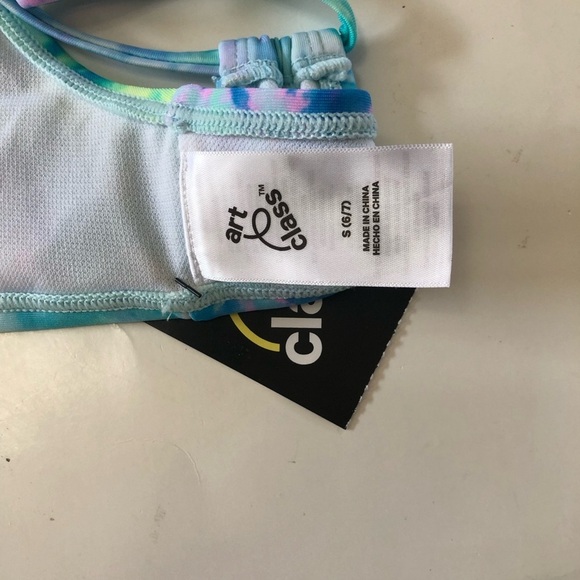 Bundle Art Class Cat & Jack Girl Tie dyed Bralette Blue Stars Bikini Bottoms 3Pc - Picture 6 of 14